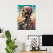 抽象芸術解剖学的サイボーグポスター ポスター (ホームオフィス)