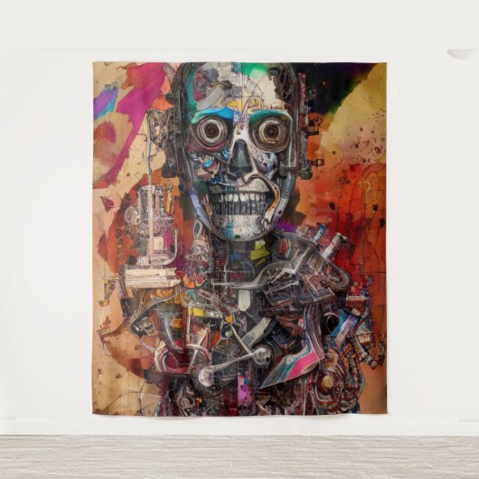 抽象芸術解剖学的サイボータペストリー タペストリー (正面)