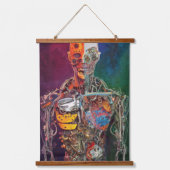 抽象芸術解剖学的嚢胞 吊り下げ型タペストリー (正面)