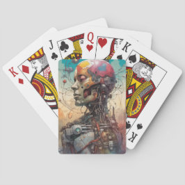 抽象芸術解剖学的遊サイボーグのカード トランプ