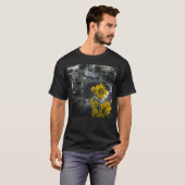 抽象芸術記号と黄色い花 Tシャツ (正面フル)