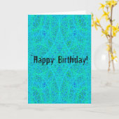 抽象芸術誕生日 カード (黄色い花)