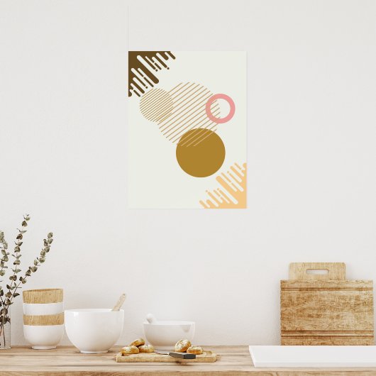 抽象芸術調和 ポスター (キッチン)