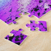 抽象芸術謎の白黒フォレスト開花 ジグソーパズル (側面)