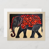 抽象芸術象（大きな赤い丸） シーズンポストカード (正面/裏面)