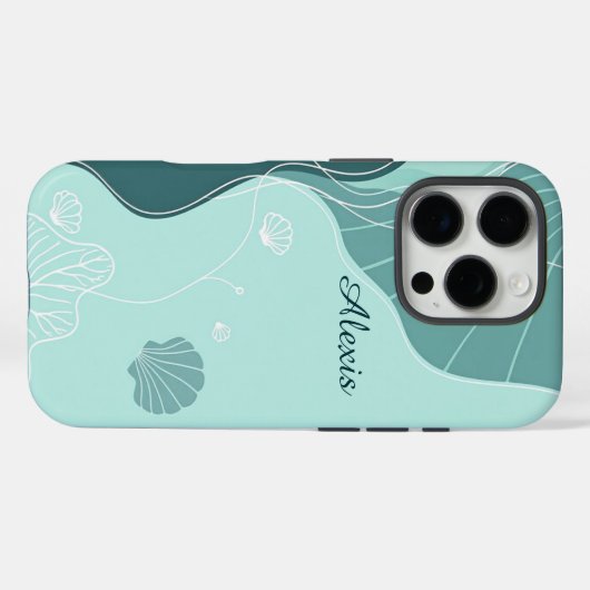 抽象芸術貝殻及び海藻 Case-Mate iPhoneケース (裏面 (横))