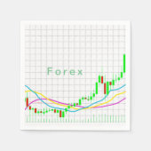 抽象芸術財務グラフ スタンダードカクテルナプキン (正面)