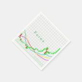 抽象芸術財務グラフ スタンダードカクテルナプキン (角)