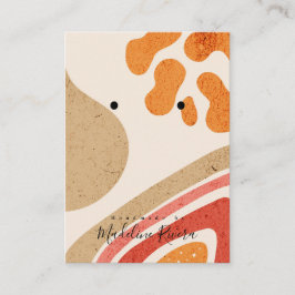 抽象芸術質感アーティザンイヤリングディスプレイカード コーリングカード