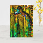 抽象芸術質感，カード カード (黄色い花)