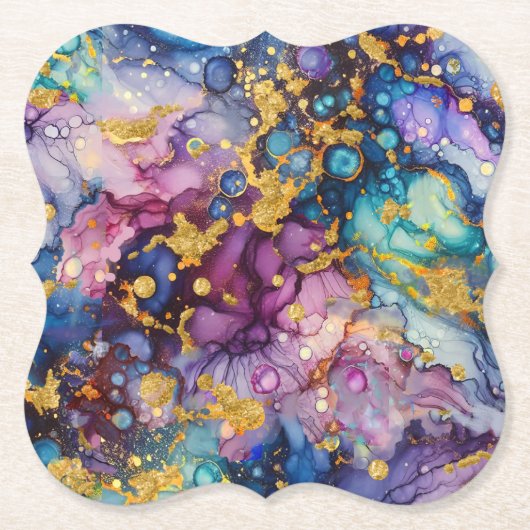 抽象芸術質感 ペーパーコースター (正面)