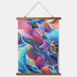 抽象芸術質感 吊り下げ型タペストリー