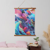 抽象芸術質感 吊り下げ型タペストリー (寝室)