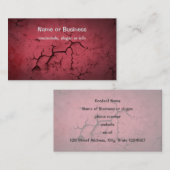 抽象芸術質赤粘土割れ壁 名刺 (正面/裏面)