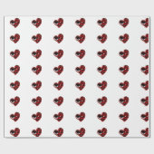 抽象芸術赤いハートの包装紙 ラッピングペーパー (フラット)