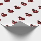 抽象芸術赤いハートの包装紙 ラッピングペーパー (角)
