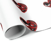 抽象芸術赤いハートの包装紙 ラッピングペーパー (ロールコーナー)