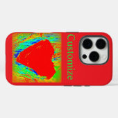 抽象芸術赤いハートの電話ケース Case-Mate iPhoneケース (裏面 (横))