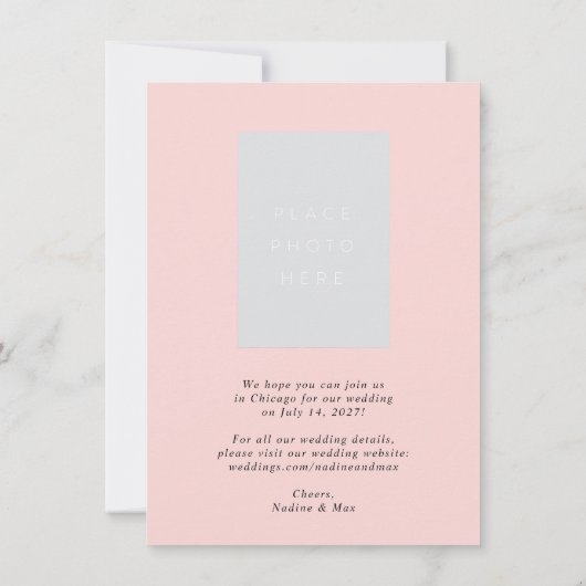 抽象芸術赤いバラとポピー日付を保存 招待状 (裏面)