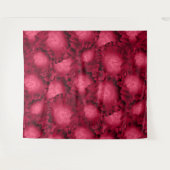 抽象芸術赤いバラのポピー花フローラロマンチックV タペストリー (正面(横))