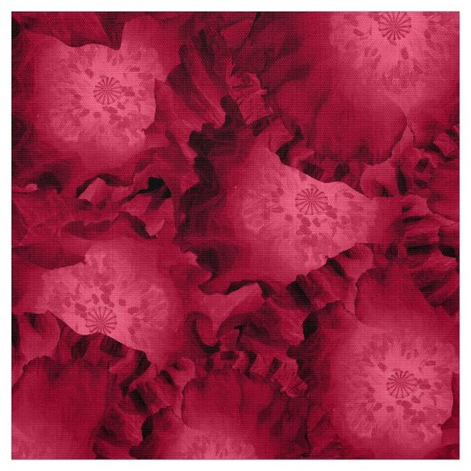 抽象芸術赤いバラのポピー花フローラロマンチックV ファブリック (見本)