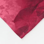 抽象芸術赤いバラのポピー花フローラロマンチックV フリースブランケット (角)