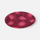 抽象芸術赤いバラのポピー花フローラロマンチックV ペーパープレート (アングル)