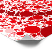 抽象芸術赤い気泡デジタルスパイラル ポスター (角)