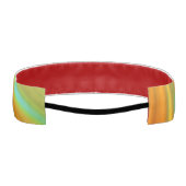 抽象芸術赤い黄色のオレンジ色のストライプ緑の青 アスレチックヘッドバンド (裏面)