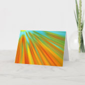 抽象芸術赤い黄色のオレンジ色のストライプ緑の青 カード (正面)