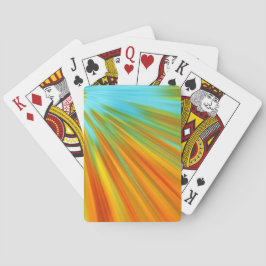 抽象芸術赤い黄色のオレンジ色のストライプ緑の青 トランプ