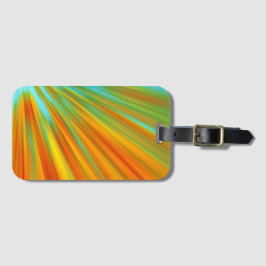 抽象芸術赤い黄色のオレンジ色のストライプ緑の青 ラゲッジタグ