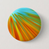抽象芸術赤い黄色のオレンジ色のストライプ緑の青 缶バッジ (正面)