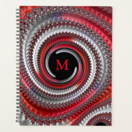 抽象芸術赤い黒のグラデーション緩和曲線フラクタル プランナー手帳