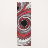 抽象芸術赤い黒のグラデーション緩和曲線フラクタル ヨガマット (正面)