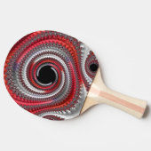 抽象芸術赤い黒のグラデーション緩和曲線フラクタル 卓球ラケット (横)