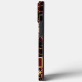 抽象芸術赤および金ゴールドのシームレスなパターンフローラ Case-Mate iPhoneケース (裏面 / 左)