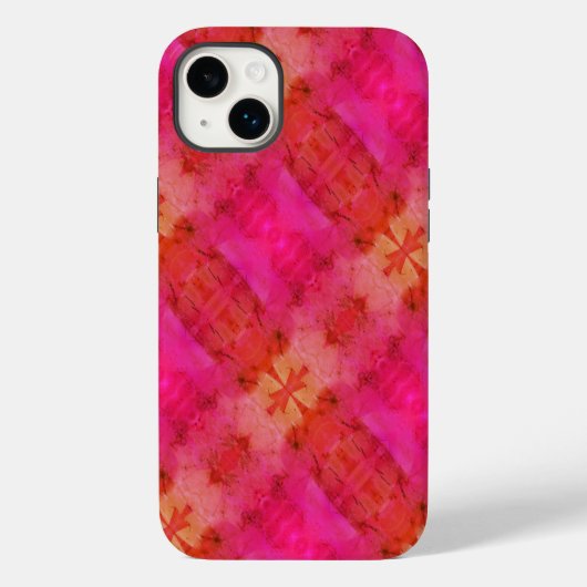抽象芸術赤とピンクのカバー Case-Mate iPhoneケース (裏面)