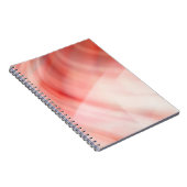 抽象芸術赤とピンクの背景に白い輪を付ける ノートブック (右側)