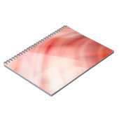 抽象芸術赤とピンクの背景に白い輪を付ける ノートブック (左側)