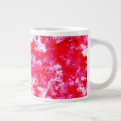 抽象芸術赤とピンク ジャンボコーヒーマグカップ (右)