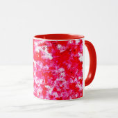 抽象芸術赤とピンク マグカップ (正面右)