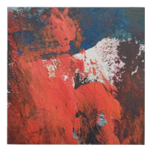 抽象芸術赤と深い青の水色