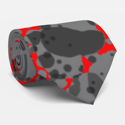 抽象芸術赤と灰色のネックタイ ネクタイ (ロール)