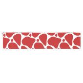 抽象芸術赤と白キリン模様 ショートテーブルランナー (横)