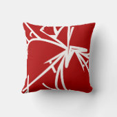 抽象芸術赤と白竹 クッション (裏面)