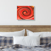 抽象芸術赤と黄色の渦巻き キャンバスプリント (インサイチュ (寝室))