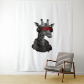 抽象芸術赤と黒のクラシックキリンTシャツ タペストリー (インサイチュ)