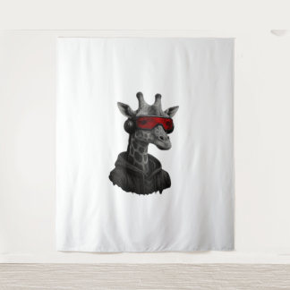 抽象芸術赤と黒のクラシックキリンTシャツ タペストリー