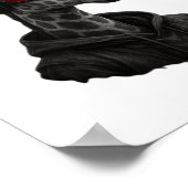 抽象芸術赤と黒のクラシックキリンTシャツ ポスター (角)